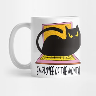 Employee Of The Month, Work From Home And Love Your Cat Mug